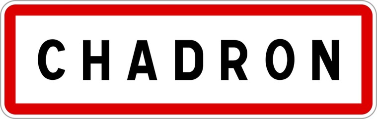 Panneau entrée ville agglomération Chadron / Town entrance sign Chadron