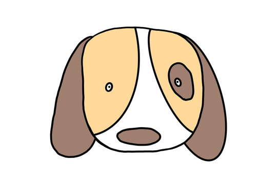 cute dog cartoon image on white background