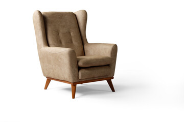 armchair isolated on white background .