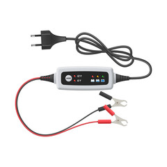 Charger for car batteries. Vector illustration.