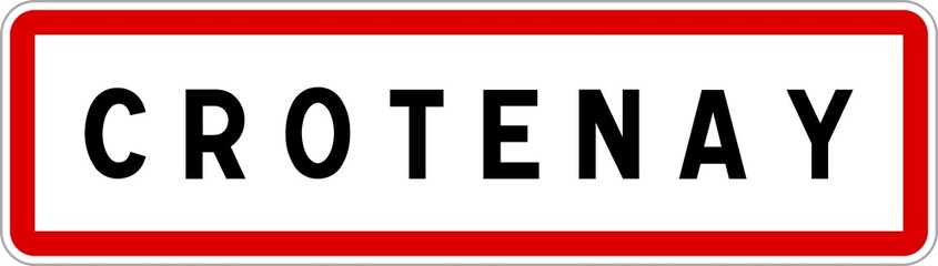 Panneau entrée ville agglomération Crotenay / Town entrance sign Crotenay