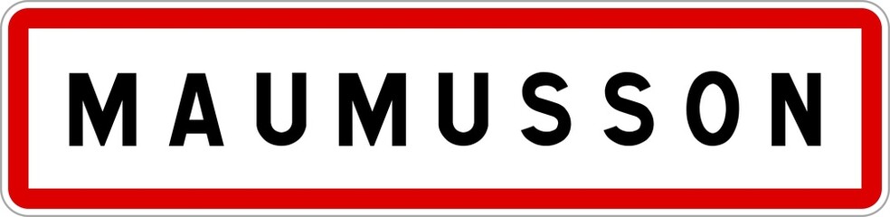 Panneau entrée ville agglomération Maumusson / Town entrance sign Maumusson