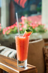 Watermelon Smoothie in the glass