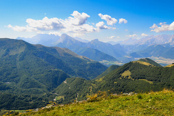 Fototapeta premium View of the mountains at la salette