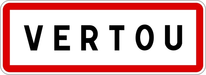 Panneau entrée ville agglomération Vertou / Town entrance sign Vertou