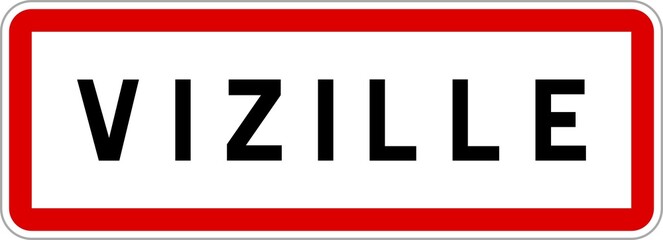 Panneau entrée ville agglomération Vizille / Town entrance sign Vizille