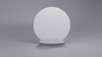 Abstract background white Podium for product display presentation. 3D illustration.