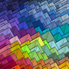 Set of multicolored squares. Vector illustration of square shapes in different colors. Background for creativity.