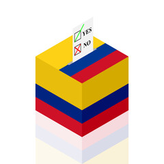 colombia ballot box. vector illustration