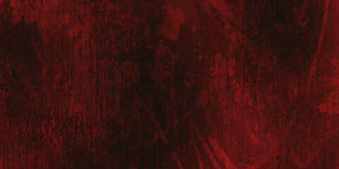 Watercolor red grunge background painting. Watercolour old deep maroon color backdrop. Stains on paper texture. abstract red background texture wall wallpaper.  Dark red grungy canvas texture.
