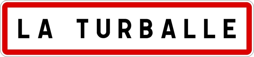 Panneau entrée ville agglomération La Turballe / Town entrance sign La Turballe
