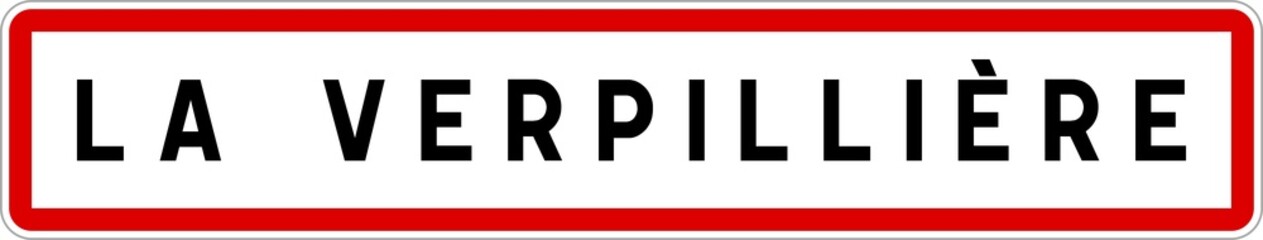 Panneau entrée ville agglomération La Verpillière / Town entrance sign La Verpillière