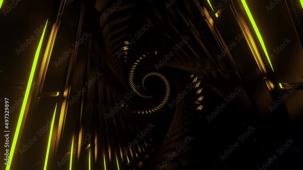 Aufkleber movement in spiral with structure and neon stripes. design. futuristic 3d spiral with neon stripes. 