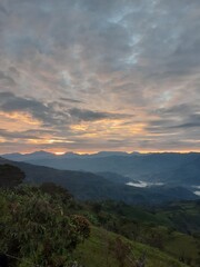 sunset in the mountains