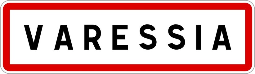 Panneau entrée ville agglomération Varessia / Town entrance sign Varessia