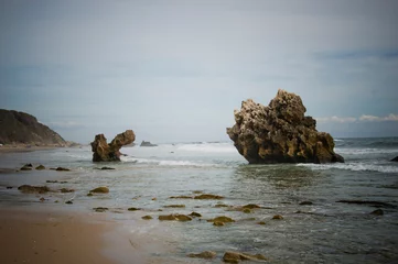 Photo sur Plexiglas Plage de Bolonia, Tarifa, Espagne Formaciones rocosas en las playas de Bolonia, España.