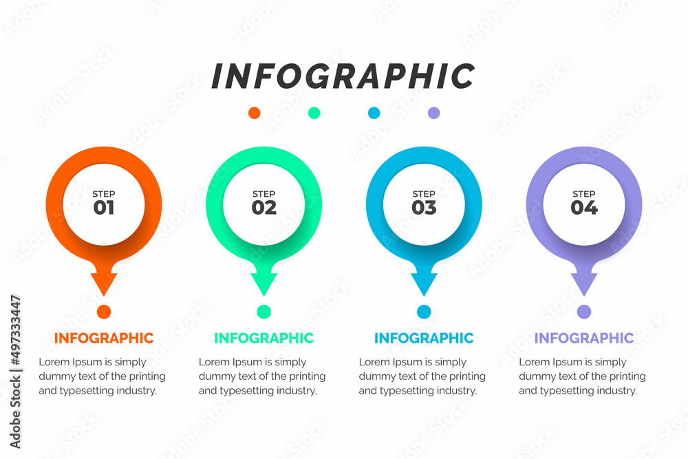 Poster business data visualization. process chart. abstract elements of graph, diagram with steps, infograp