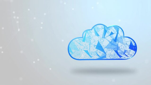 4K 3d High speed Internet connection of things IoT big data cloud computing Loop Animation. Networking concept. data analysis. Technology network, connected devices. using artificial intelligence AI.
