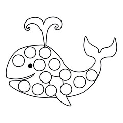 Ocean Animals Dot marker coloring pages