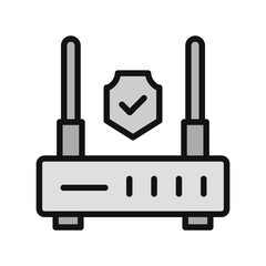 Obraz premium Router Encrypted Icon