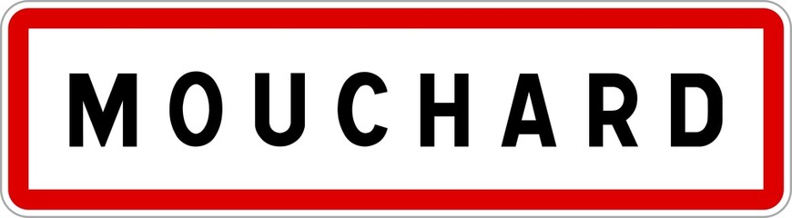Panneau entrée ville agglomération Mouchard / Town entrance sign Mouchard