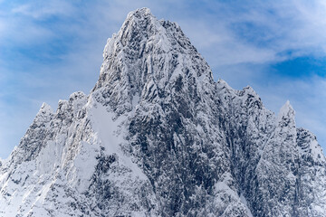 winter landscape in the mountains of the Circumpolar Urals