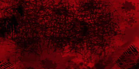 Fototapeta na wymiar Watercolor red grunge background painting. Watercolour old deep maroon color backdrop. Stains on paper texture. abstract red background texture wall wallpaper. Dark red grungy canvas texture. 
