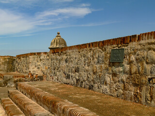 Santa Rose Bastion on the El Morro Castle in Old San Juan Fort in Puerto Rico