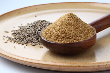 Indian Spices Cumin seeds and powder