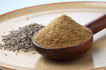 Indian Spices Cumin seeds and powder