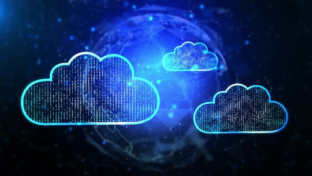 Digital Cloud Computing Big data IOT cloud computing cloud service technology connection network background. Technology network and data connection, Secure Data Network , Cyber Security Concept