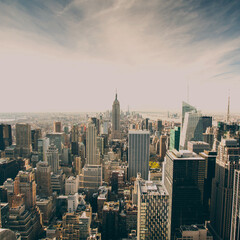 Top view of New York City