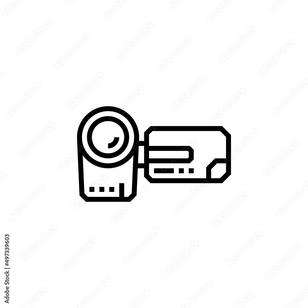 Aufkleber handy cam vector icon. computer component icon outline style. perfect use for logo, presentation, we