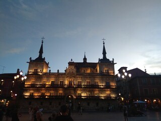 Leon, ciudad con mucha historia, tiene una bonita catedral. España.
