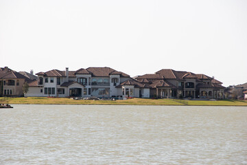 Suburban houses out in the city