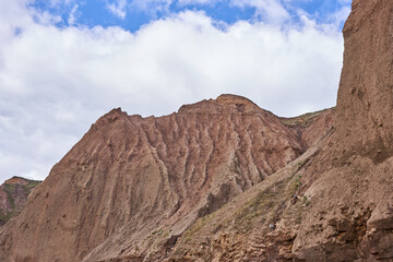 Erosion patterns on a cliff face