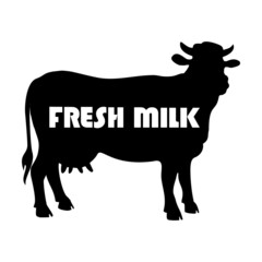 Holstein breed of cow. Animal print for logo, logo, label design.