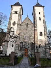 Fototapeta na wymiar Historical Maria Church Bergen Norway