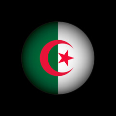 Country Algeria. Algeria flag. Vector illustration.