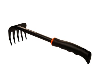 small rake gardening 5 teeth with black handle