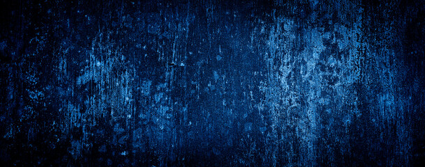 dark blue grungy abstract cement concrete wall texture background - obrazy, fototapety, plakaty
