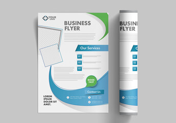 Editable Business Flyer or Template Design with Website Details