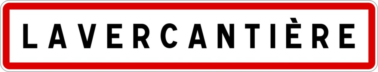 Panneau entr&eacute;e ville agglom&eacute;ration Lavercanti&egrave;re / Town entrance sign Lavercanti&egrave;re