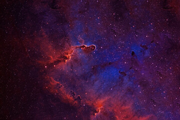 Beautiful blue nebula. Elements of this image furnished by NASA