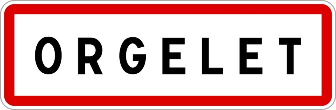 Panneau entr&eacute;e ville agglom&eacute;ration Orgelet / Town entrance sign Orgelet