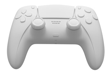 Video game joystick on white monochrome background. Concept of winner awards