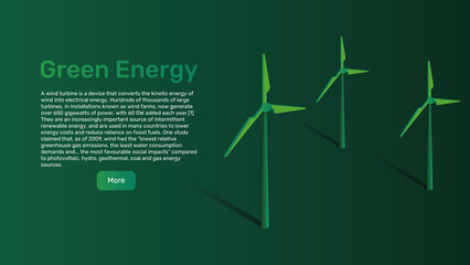 Fototapeta na wymiar wind turbine and green energy