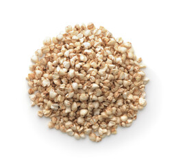 Top view of puffed buckwheat