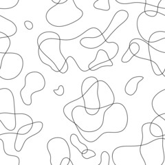Seamless geometric pattern with abstract line shapes
