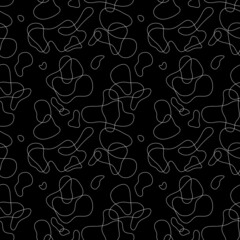 Seamless geometric pattern with abstract line shapes